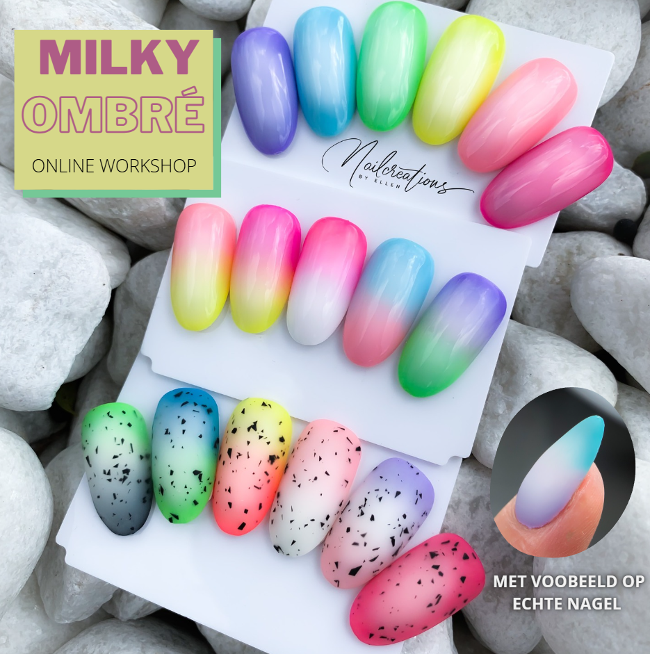 Milky ombré online nailart workshop